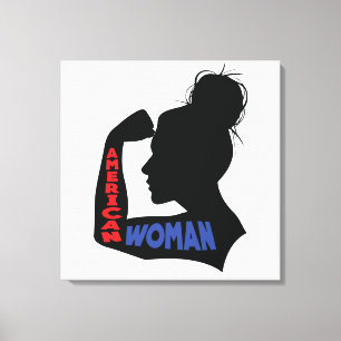 Toile Femme américaine