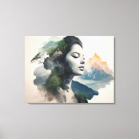 Femme art double exposition