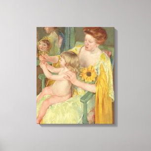 Toile Femme au tournesol Mary Cassatt