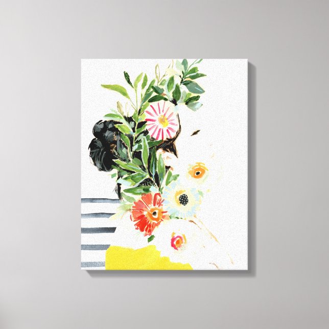 Toile Femme aux fleurs (Recto)