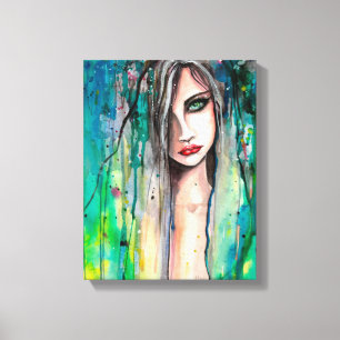 Toile Femme Belle Portrait Abstrait Art Fantastique