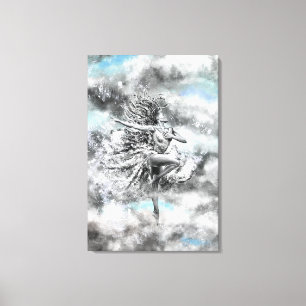 Toile Femme dansant dans les nuages - Sentiment - Peintu