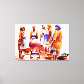 Toile Femmes africaines par Mojisola A Gbadamosi Okubule