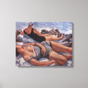 Toile Femmes bronzage sur la plage (par Serebriakova)