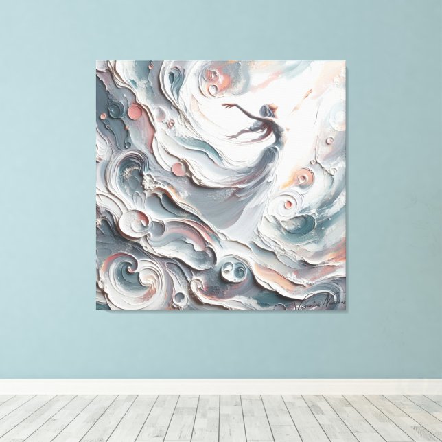 TOILE FEMMES DANSANT DANS LE CIEL (Insitu (Plancher de Bois))