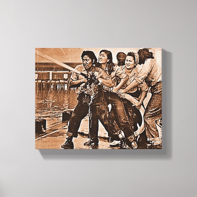 Toile Femmes pompiers Pearl Harbor 7 décembre (Recto)