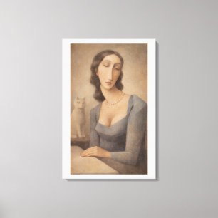 Toile Femmes sereines avec son chat