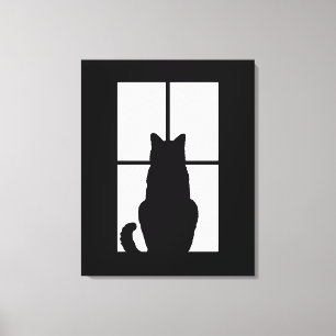 Toile Fenêtre Cat Cliquez pour Customiser Obtenir une d