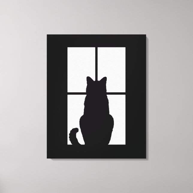 Toile Fenêtre Cat Cliquez pour Customiser Obtenir une dé (Recto)