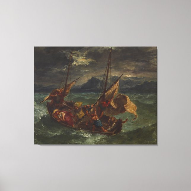 Toile Ferdinand Delacroix Christ sur la mer de Galilée (Recto)