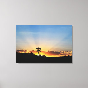 Toile Ferme Londrina de coucher du soleil