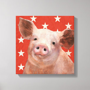 Toile Ferme patriotique - porc