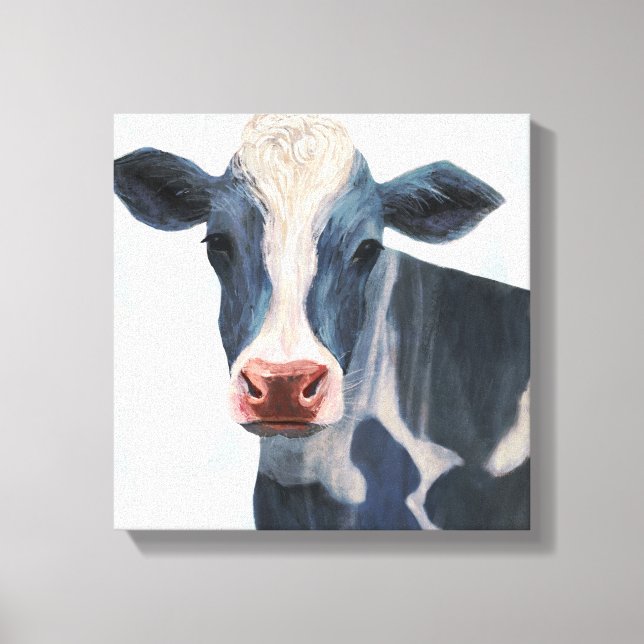 Toile Ferme patriotique - Vache (Recto)