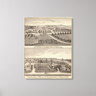 Toile Fermes et industrie latière, Salem et Bristol Tp