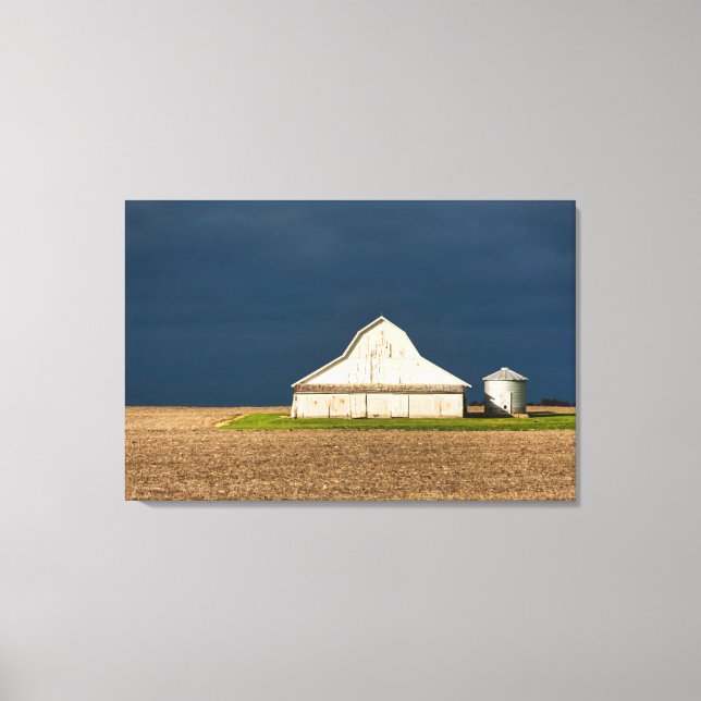 Toile Fermes | Grange blanche & Silo (Recto)