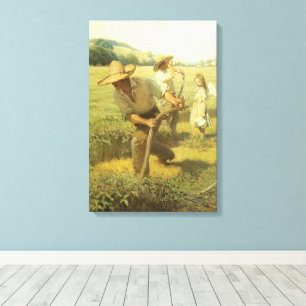 Toile Fermiers Vintage, Retour à la ferme par NC Wyeth