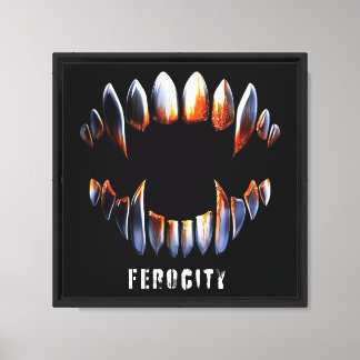 Toile Ferocity Vampire Fangs Grunge Art gothique