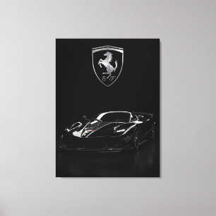 Toile Ferrari FXX-K Black Hypercar   Supercar sombre