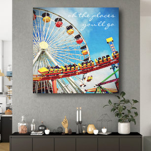 Toile Ferris Rouleau Dessous de verre Places Aller Citer