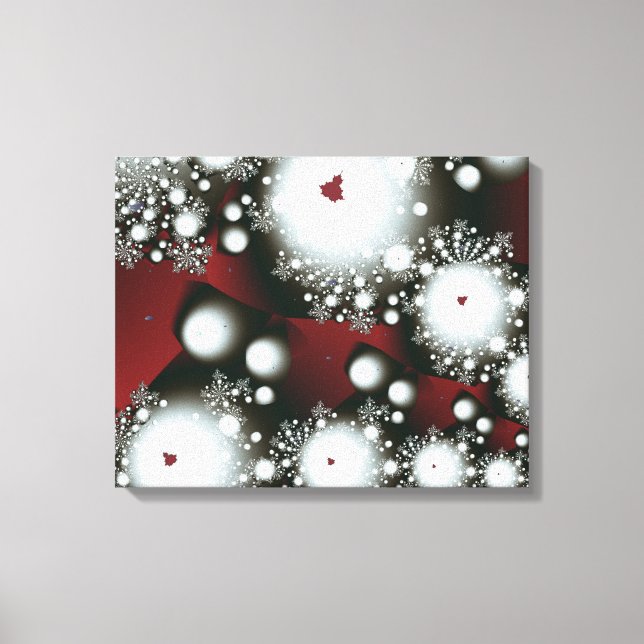 Toile Festif 2 Snowflakes Art Fractal fin (Recto)
