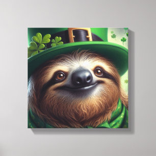 Toile Fête de la Saint-Patrick de la paresse