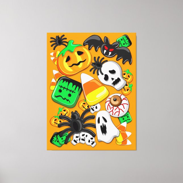 Toile Fête des Candies Éffrayantes d'Halloween (Recto)