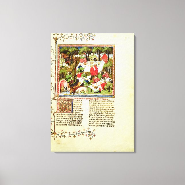 Toile Fête des chasseurs avant la chasse au cerf (Recto)