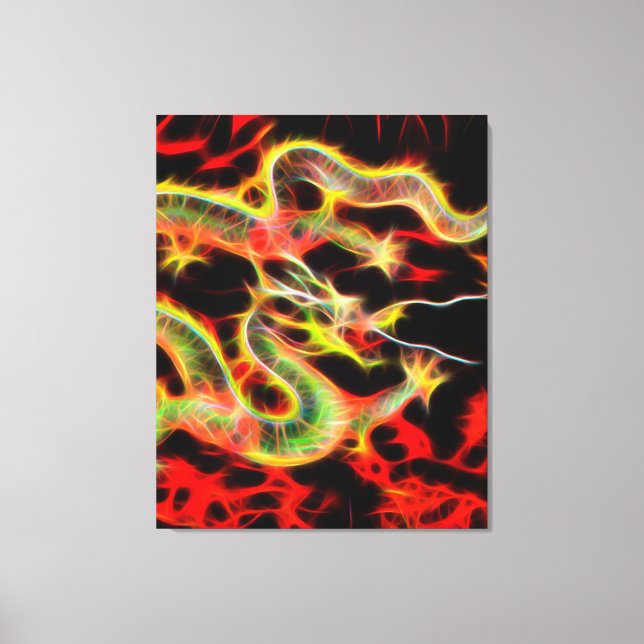 Toile Feu de dragon sur Lucky Energy (Recto)
