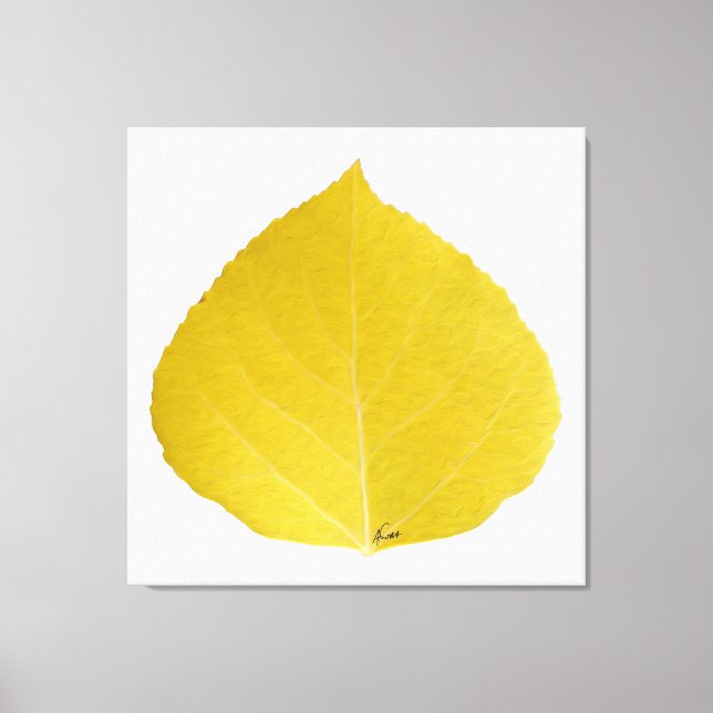 Toile Feuille d'Aspen jaune #5 (Recto)