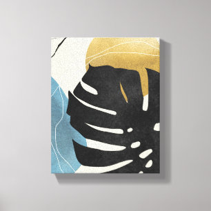 Toile Feuille de palme d'art Abstraite minimaliste géomé
