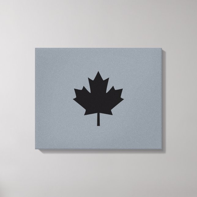 Toile Feuille d'érable noire canadienne gris (Recto)