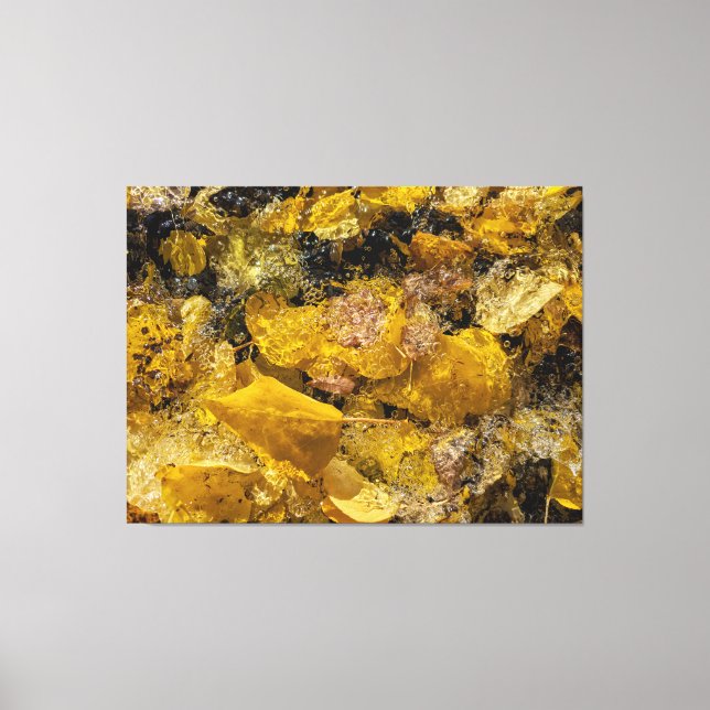 Toile Feuilles d'automne dans l'eau (Recto)