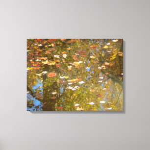 Toile Feuilles d'automne et reflet du ruisseau à Greenbe