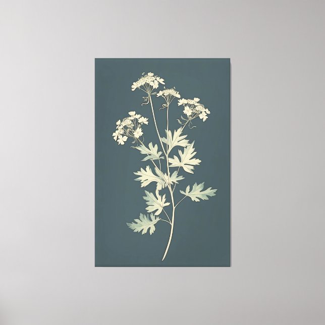 Toile Feuilles minimalistes (Recto)