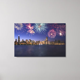 Toile Feux d'artifice au-dessus de l'horizon 2 de