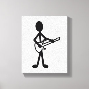 Toile Figure de bâton guitariste