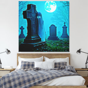 Toile Figure Ghoost dans un modèle de cimetière
