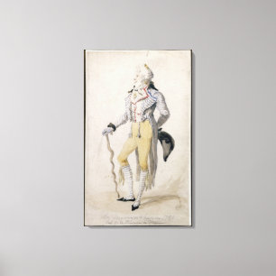 Toile Figure masculine élégante, 1793 (crayon et la