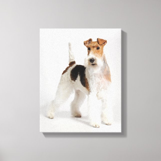 Toile Fil Fox Terrier Chien Photo (Recto)