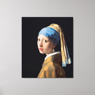 Toile Fille à oreille perle
