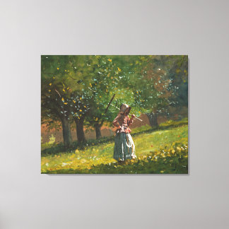 Toile Fille avec Hay Rake