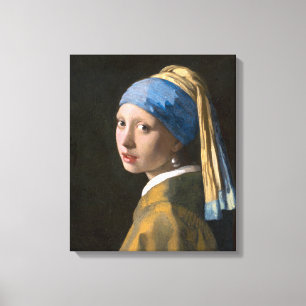 Toile Fille avec une oreille perle   Johannes Vermeer  