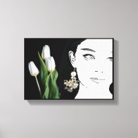 Fille en perle de la mode d'oreille illustration t