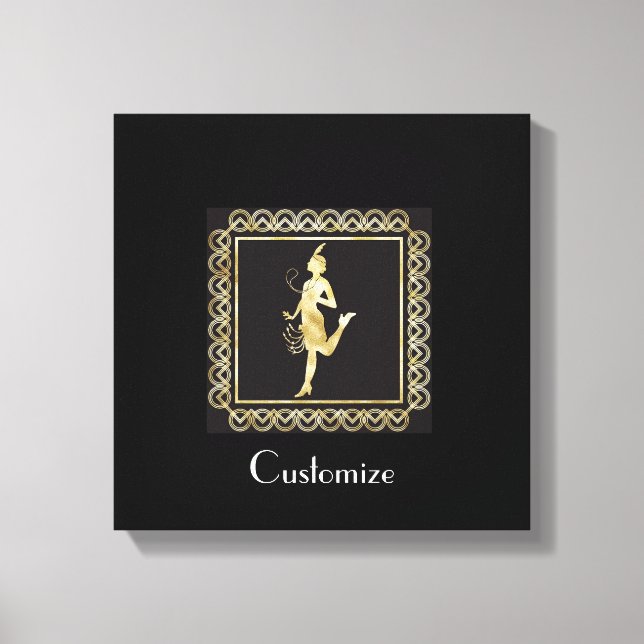 Toile Fille Flapper des années 1920 Thunder_Cove (Recto)