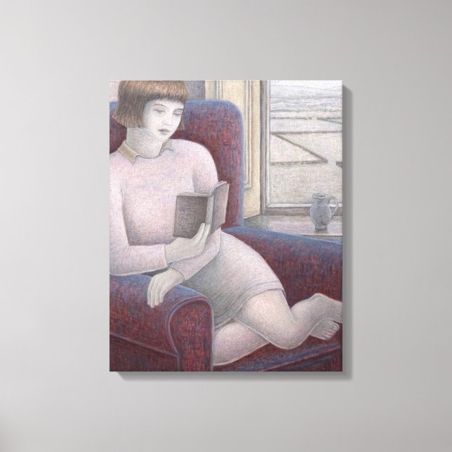 Toile Fille Lecture dans fauteuil 2009 (Recto)