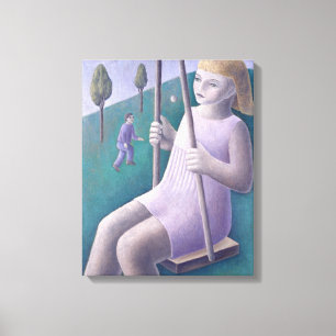 Toile Fille sur l'oscillation 1996
