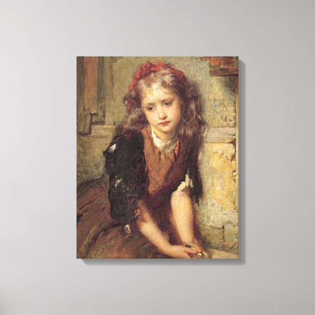 Toile Fille triste et Oiseau d'or mort (Souvenir des ani (Recto)