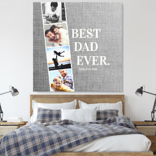 Toile Film moderne Meilleur Papa Jamais Photo Collage