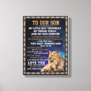Toile Fils d'amour À Notre Fils Je Suis Fière De Vous