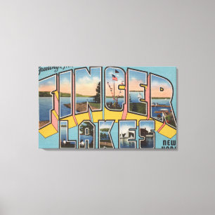 Toile Finger Lakes, New York - Scènes de grandes lettres